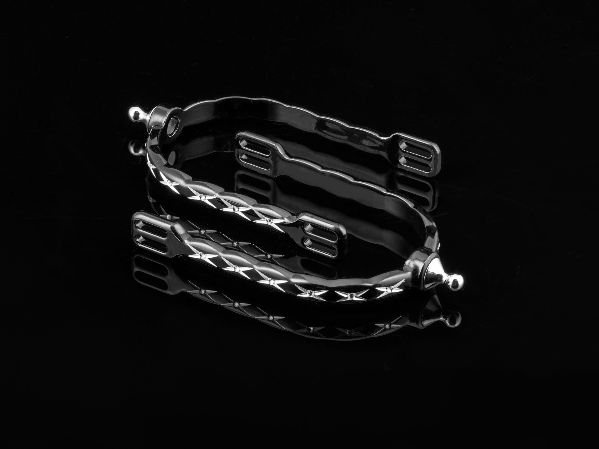American Equus Quik-X Slim Interchangeable English Spurs - Crystal X&