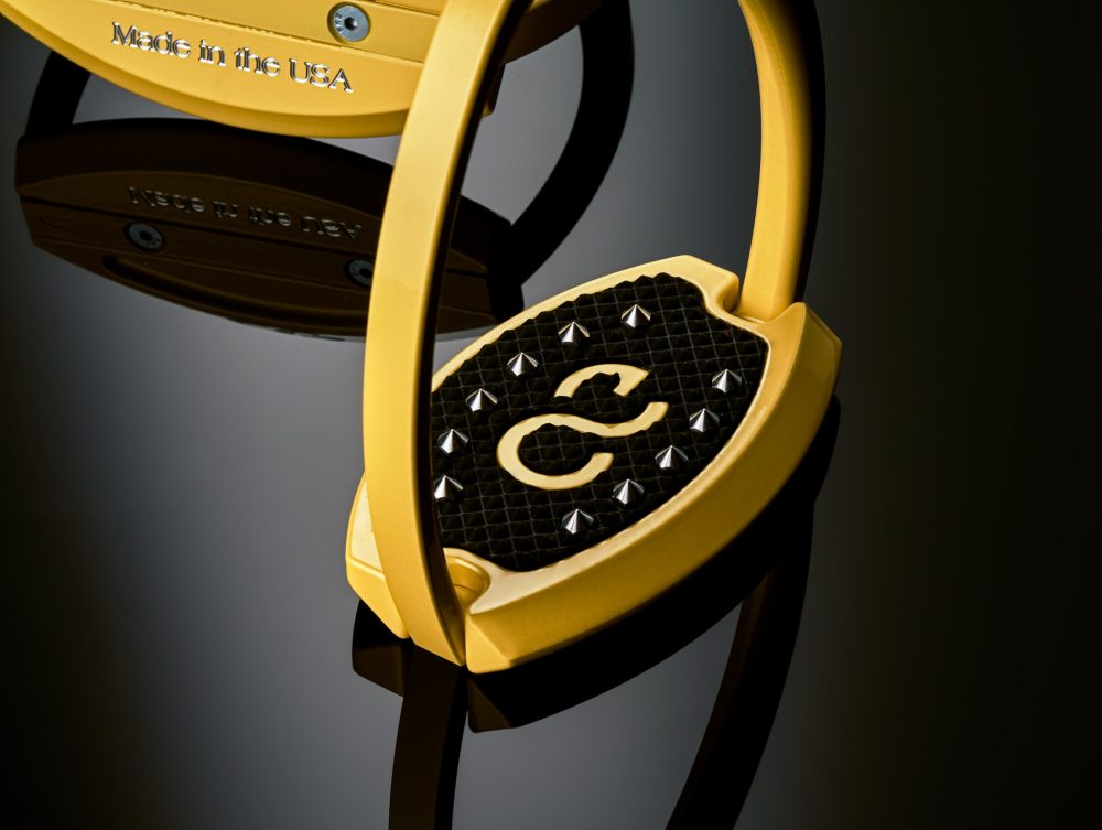 American Equus "Elite" English Stirrups Speed Yellow