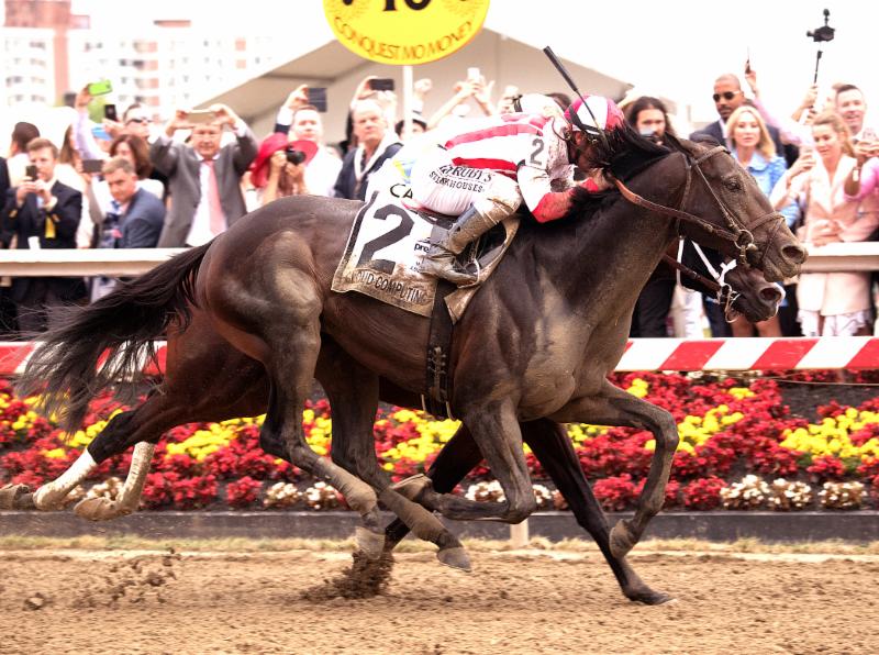 AMERICAN EQUUS RIDER JAVIER CASTELLANO WINS 2017 PREAKNESS STAKES ABOARD CLOUD COMPUTING