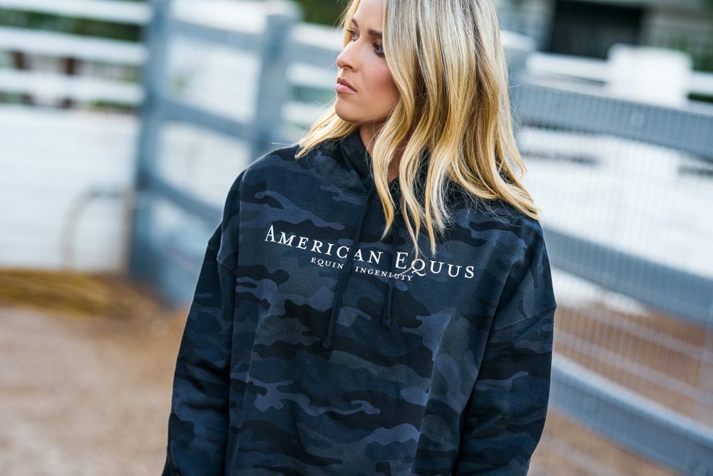 American Equus Technical Training Camo Crop Top Hoodie