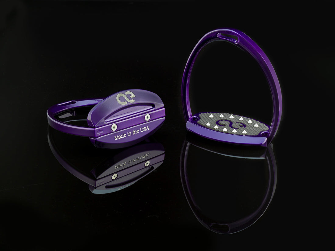 American Equus &quot;Elite&quot; English Stirrups Lamborghini Purple