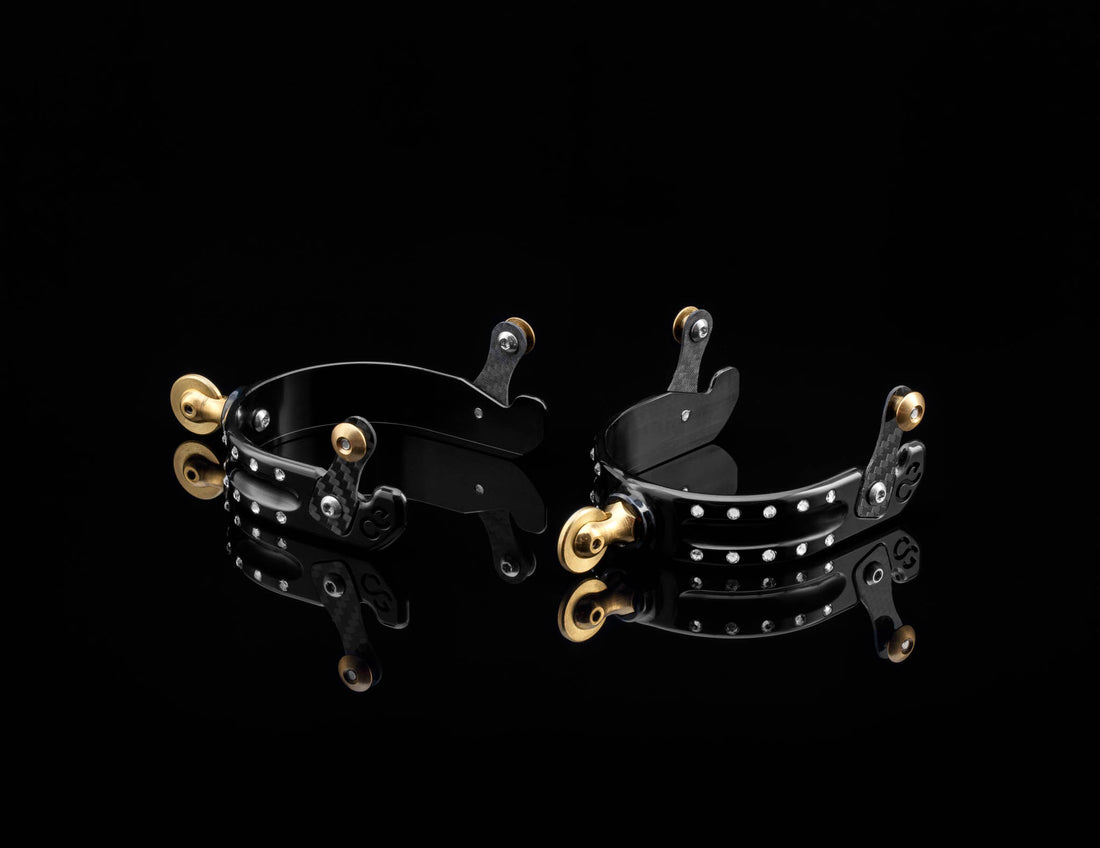 American Equus "Quik-X" Interchangeable  Western Spurs - Crystal Edition