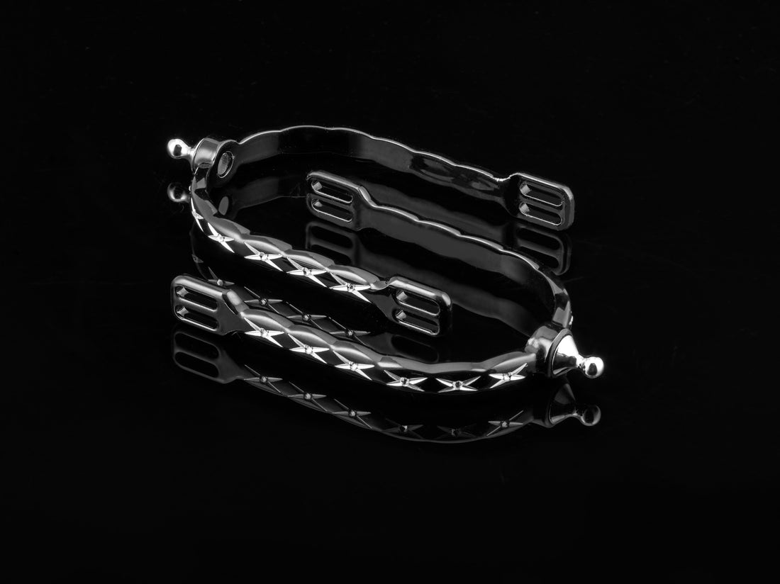 American Equus Quik-X Slim Interchangeable English Spurs - Crystal X&