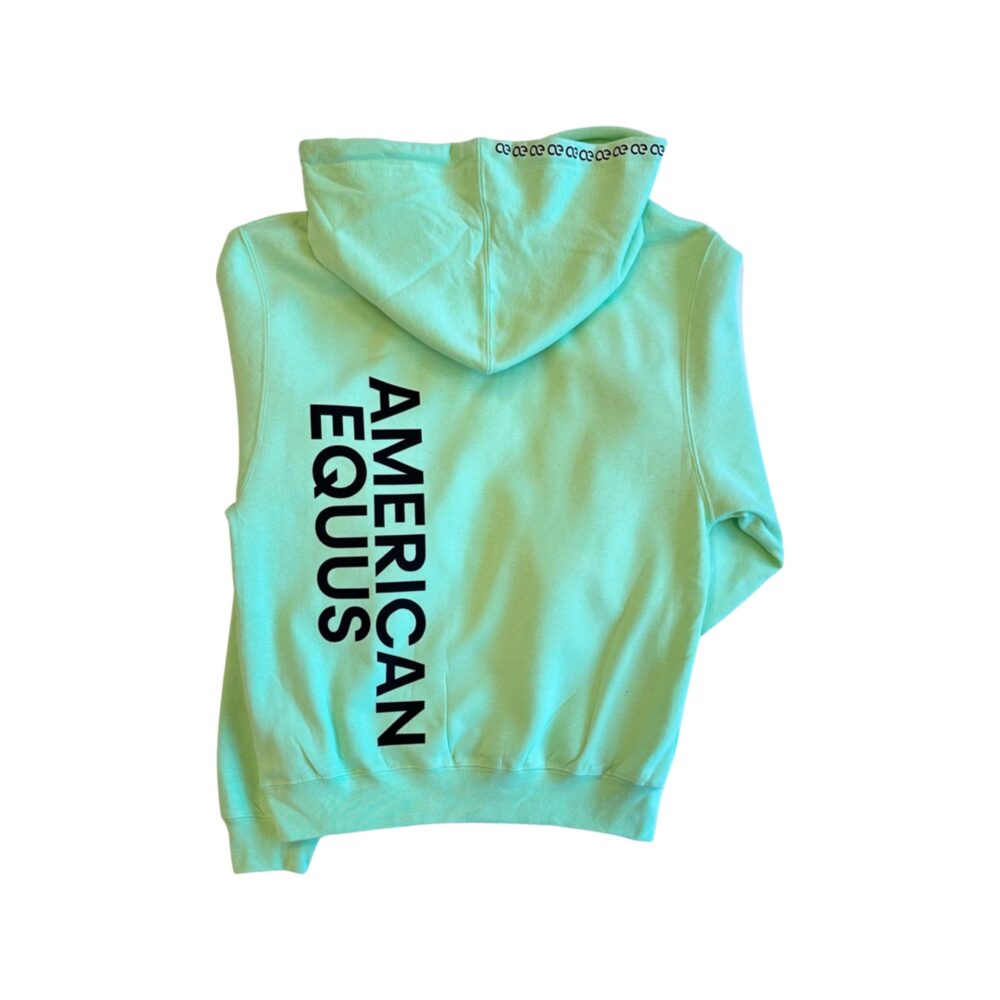 American Equus Puffy Signature Fleece Hoodie Minty Green