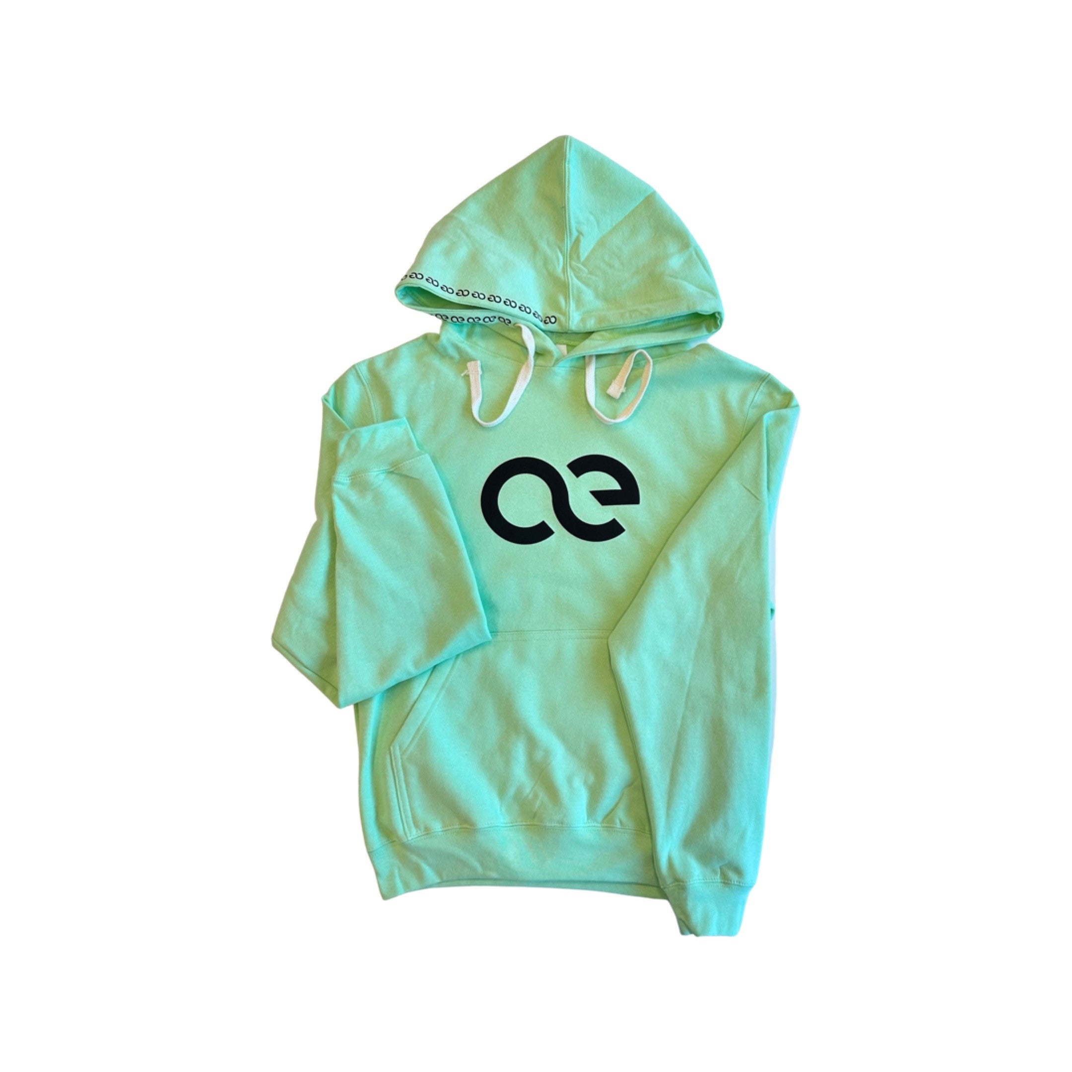 American Equus Puffy Signature Fleece Hoodie Minty Green