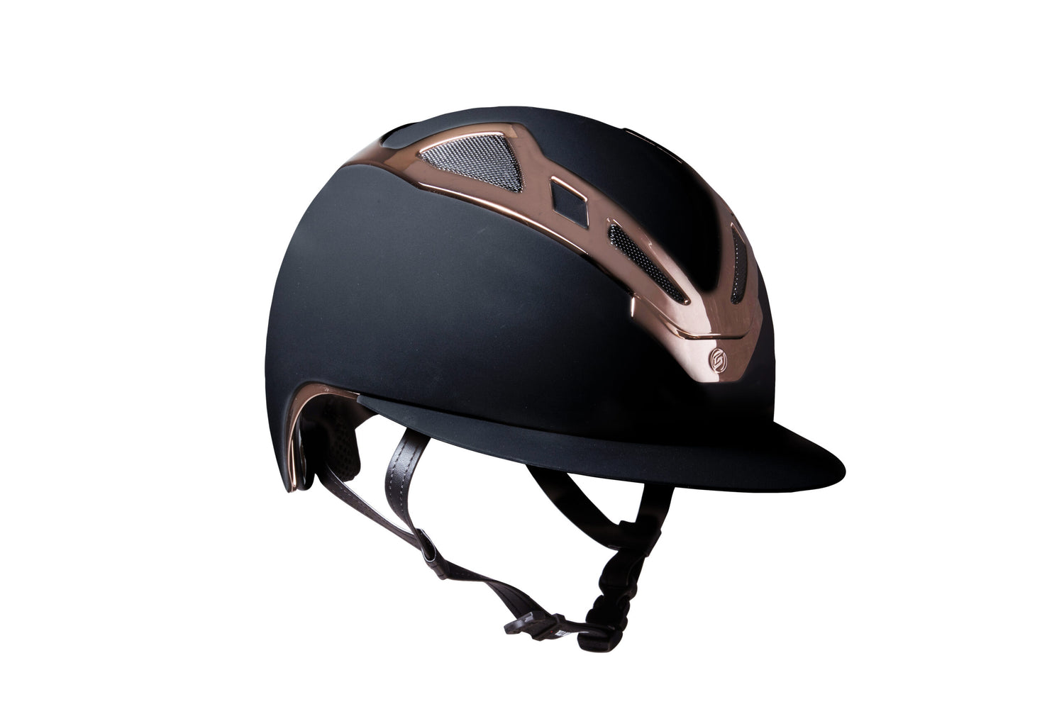 Suomy Apex Riding Helmet – Chrome Black Rose Gold Matte – American Equus