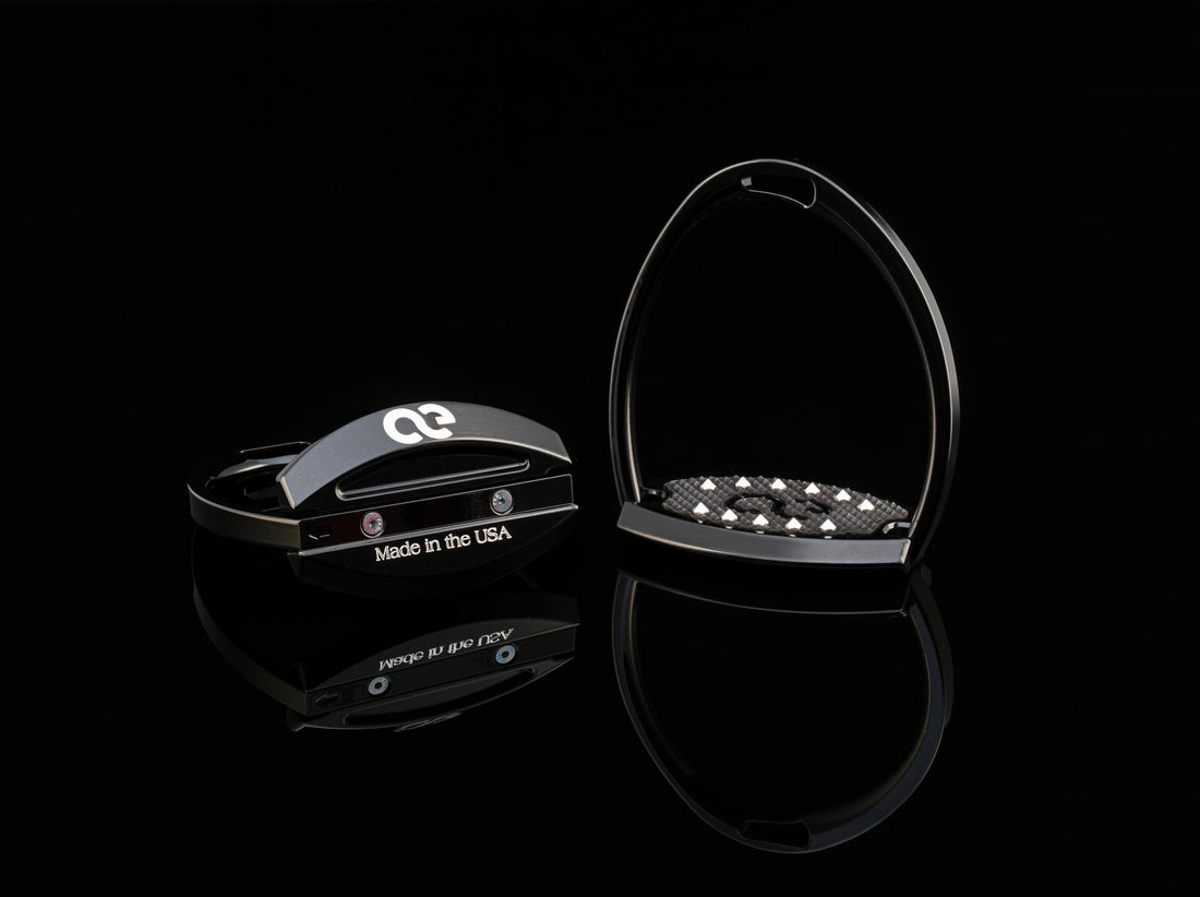 American Equus "Elite" English Stirrups Illusion Black