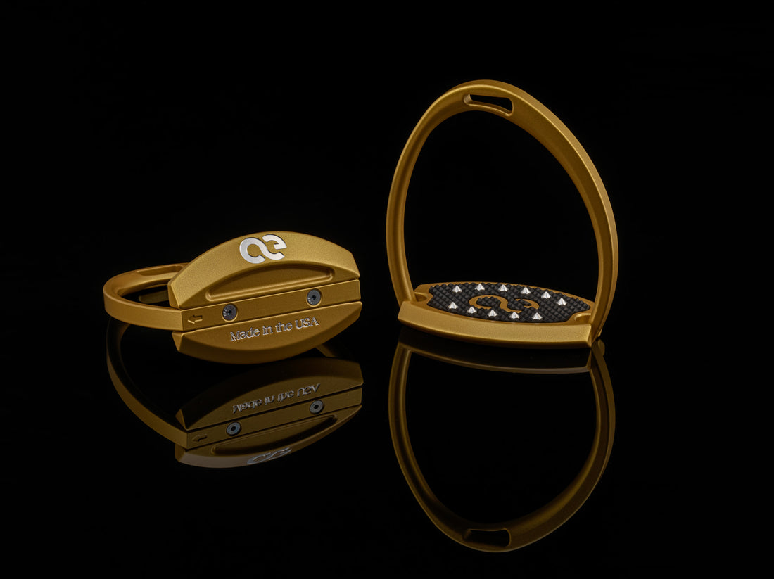 American Equus "Elite" English Stirrups Illusion Gold